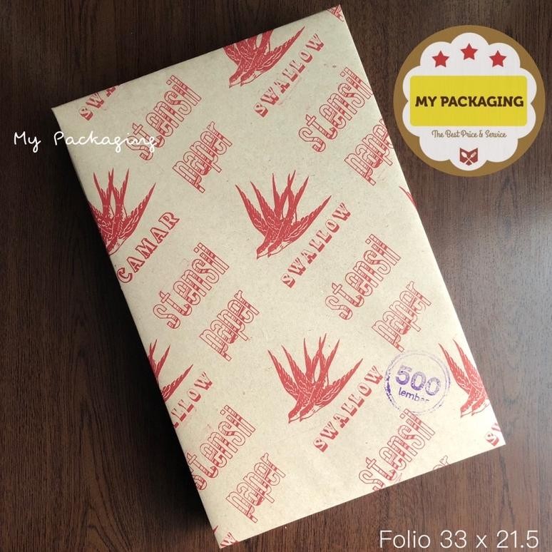 

Original Keras Buram / Stensil Paper Merek Swallow 1 Pack 500Lembar Folio Of14