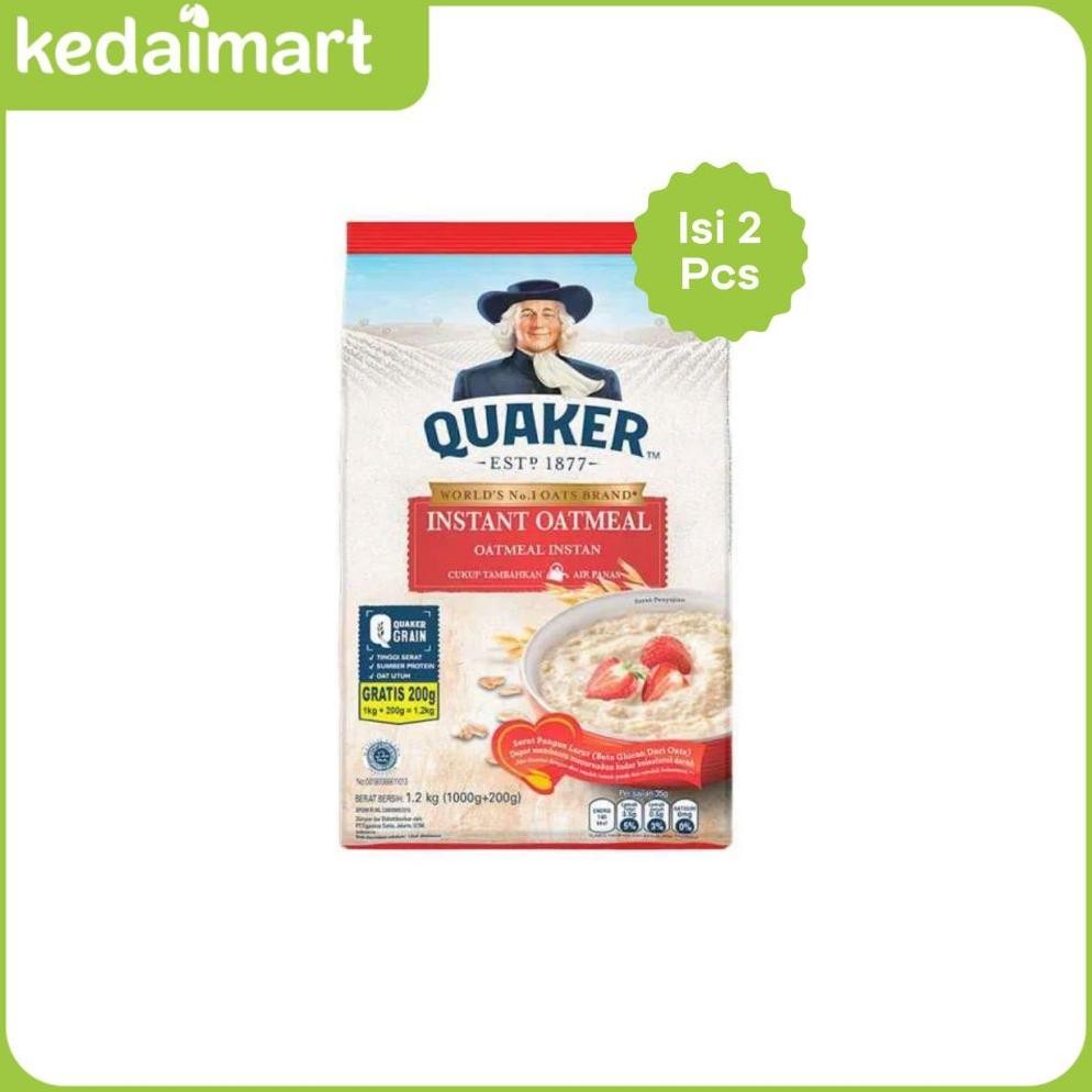 

Quaker Instant Oats 1200 Gram x 2 Pcs