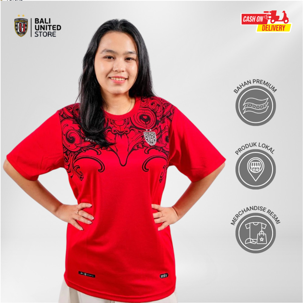 【SALE 50%】Bali United - Kaos Official T-Shirt Red Bali United FC 2024