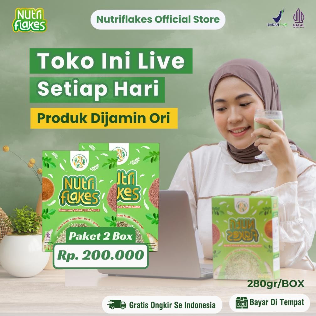 

Nutriflakes Sereal Umbi Garut - Ampuh Mengatasi Asam Lambung, Maag Dan Gerd 2 Box
