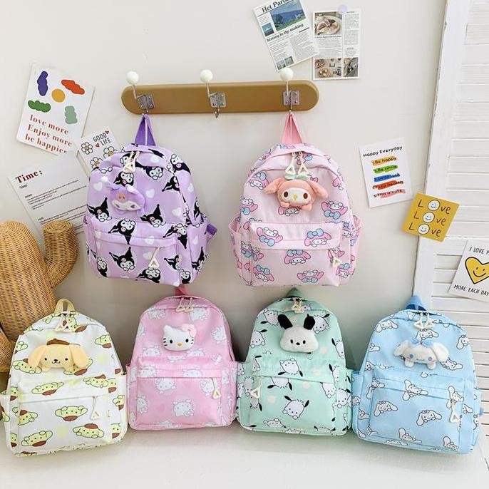 

Miliki Tak Sekolah Anak Tk Paud Sd/ Tas Ransel Backpack Karakter Sanrio Kuromi Cinamoroll Melodi