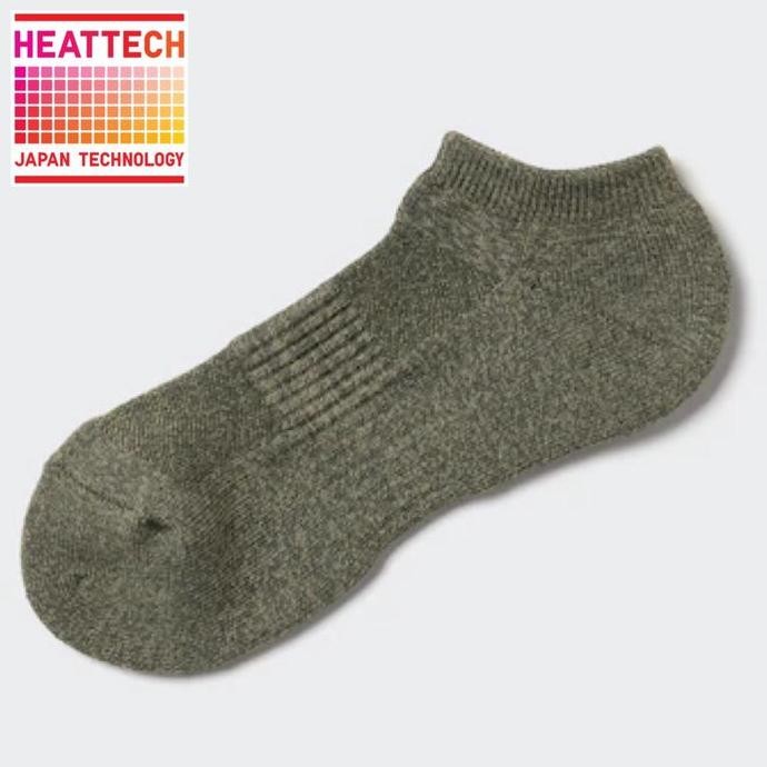 Uniqlo Men Socks Heattech Kaos Kaki Pendek Winter Pria Green