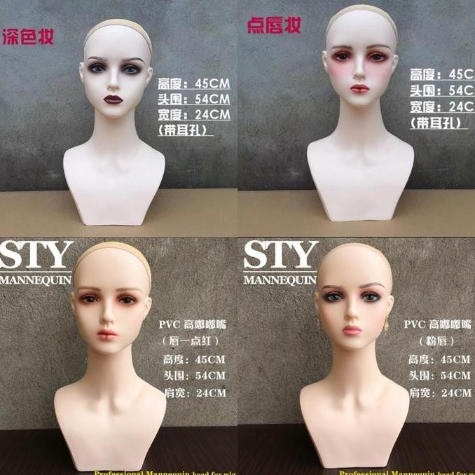 manekin silikon beauty head kepala cantik new