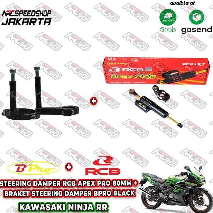 Steering Damper Rcb Apex Pro 80Mm+Braket Steering Damper Bpro Ninja Rr