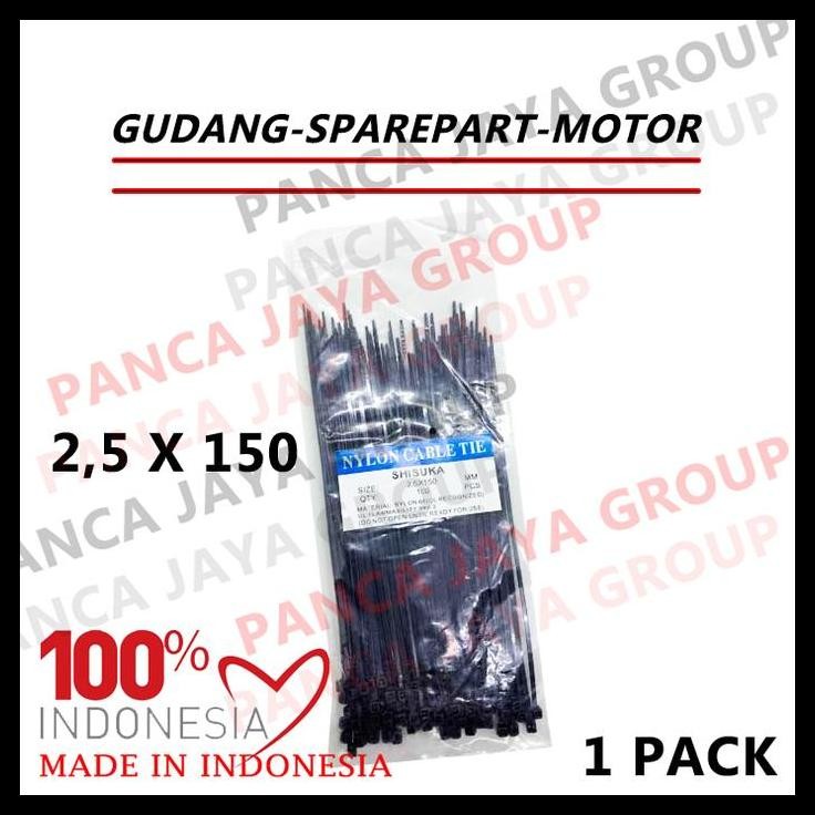 

TERBARU KABEL TISH 2.5X150 15 CM TIS TIES TISH IKAT PLASTIK MAKANAN BODY MOTOR