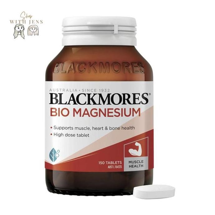 BEBAS ONGKIR - Blackmores Bio Magnesium Supports Muscle Heart & Bone Health Vitamin 150 Tablets Untu