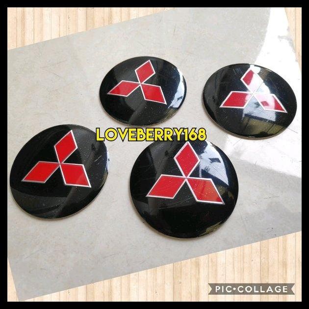 DISKON STIKER STICKER LAPISAN TUTUP DOP VELG MOBIL LOGO MITSUBISHI 