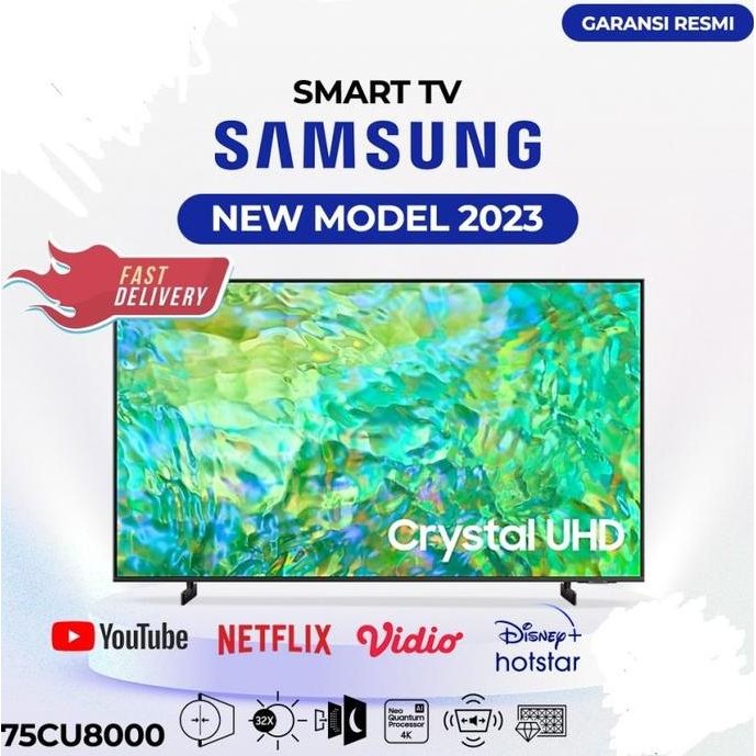 TERMURAH - SAMSUNG 75CU8000 CRYSTAL 4K UHD SMART TV 75 Inch UA75CU8000KXXD
