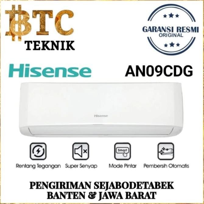 AC HISENSE 1 PK AN 09 CDG AC HISENSE 1 PK + PASANG INSTALASI