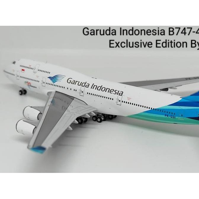 Garuda Indonesia B747-400 Pk-Gsi 1:400 Scale Exclusive Edition By Airshop Diecast