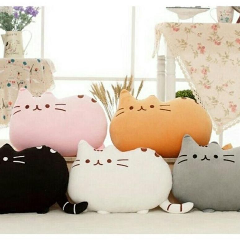 Bantal Kucing Pusheen Ukuran XL Besar Soft Halus Boneka Bantal Kucing Pusheen Boneka Kucing Pusheen