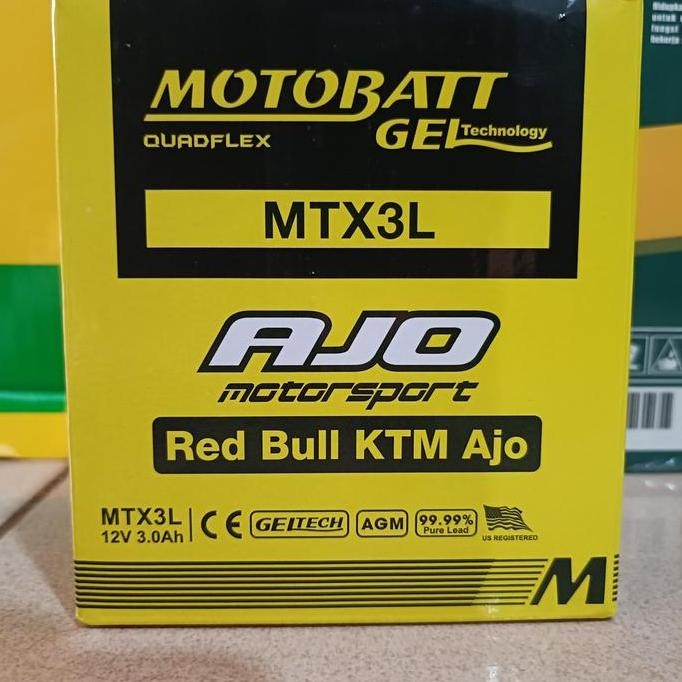 Aki Motor Honda Nsr 150 Motobatt Mtx3L Aki Kering