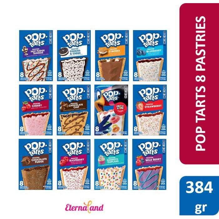 

Kelloggs Pop Tarts 8 Toaster Pastries - Pastri Impor Isi 8 Pastri