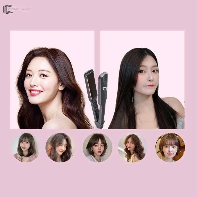 CANEL & CO Catokan Pelurus Rambut Catokan Curly Hair Styler Black Sisir Straightener TM