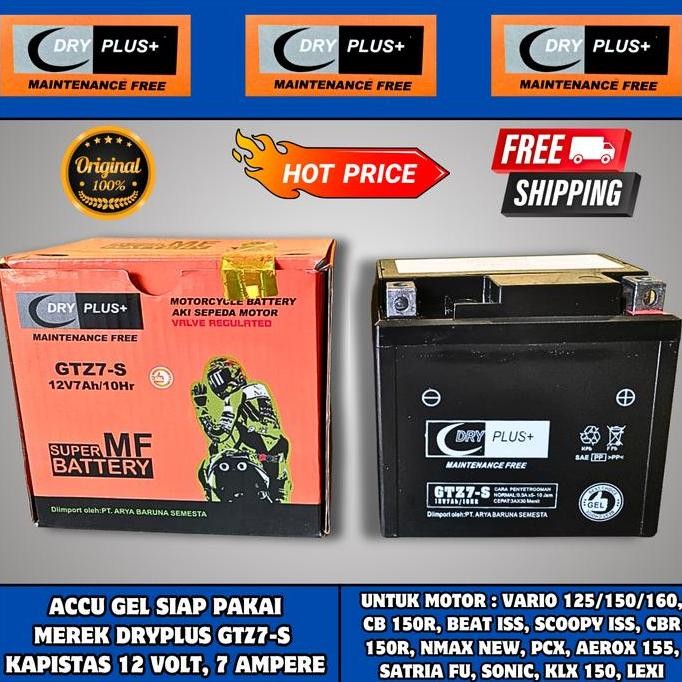 Aki Motor Suzuki Satria Fu New Satria Fu Gtz7S Motoled Aki Kering