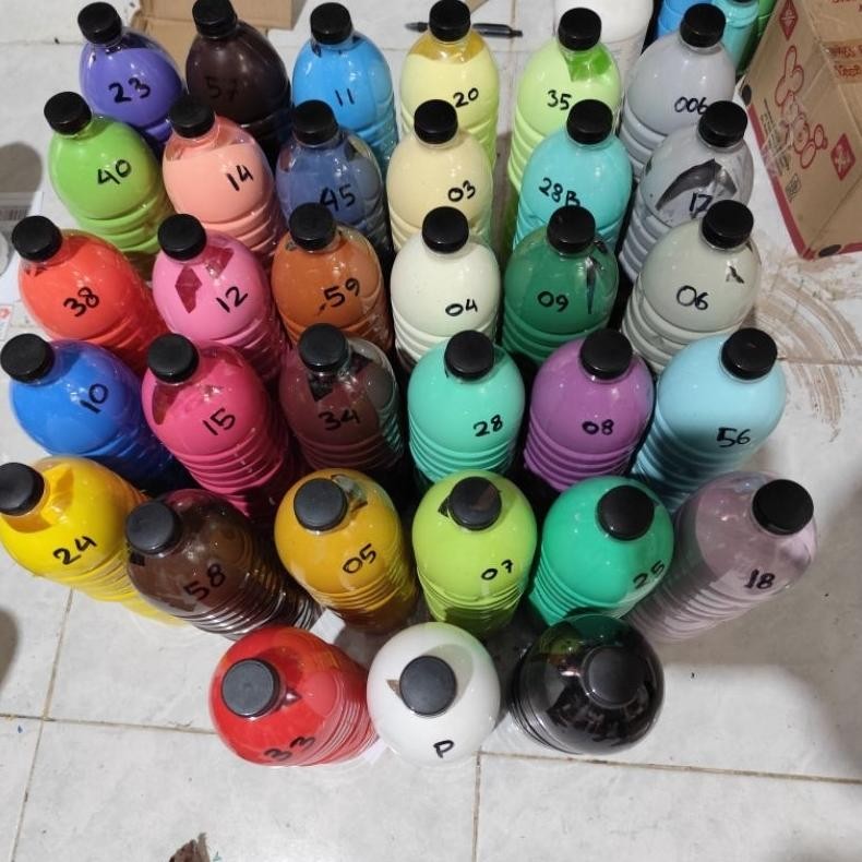 

cat akrilik glossy lukis kanvas / mural 1,5kg