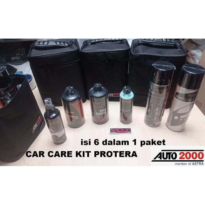 CAR CARE KIT PROTERA BY AUTO 2000 UNTUK MOBIL DALAM 1 PAKET ISI 6