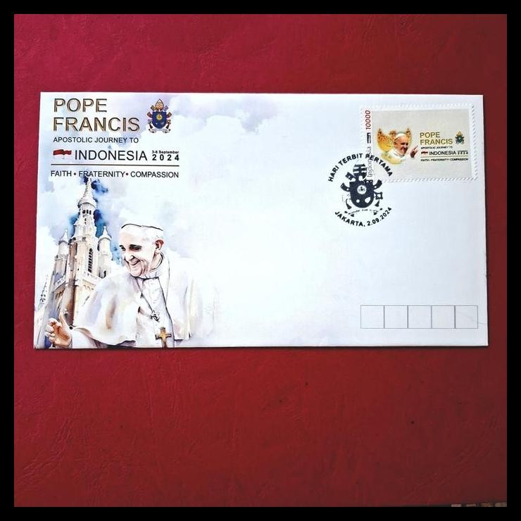 

DISKON PRANGKO INDONESIA. SAMPUL PERINGATAN MISA KUDUS DI GBK SENAYAN, JAKARTA, 5.09.2024. POPE FRANCIS APOSTOLIC JOURNEY TO INDONESIA 3-6 SEPTEMBER 2024. FAITH FRATERNITY COMPASSION. !