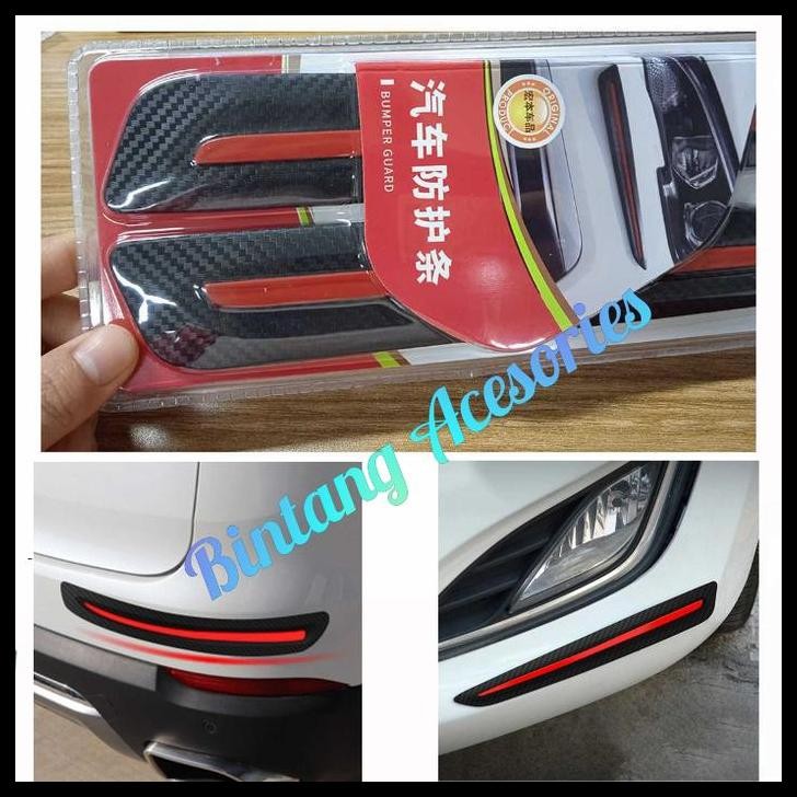 BEST DEAL LIS BUMPER GUARD MOBIL KATANA SUZUKI CARBON LIS MERAH 