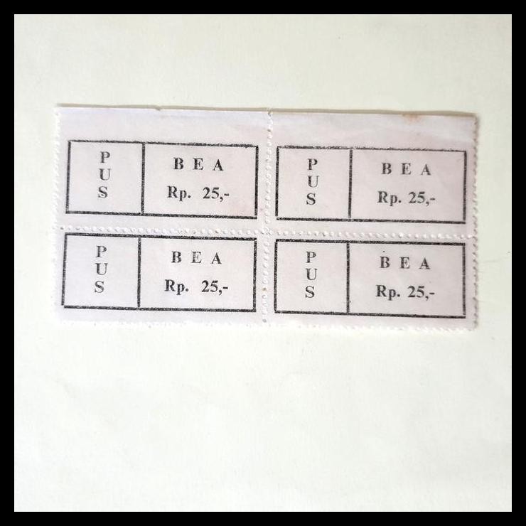 

DISKON PRANGKO INDONESIA 1965. PUS BEA RP 25,- BLOK-4. SEBAGAI TAMBAHAN BIAYA YANG DIKENAKAN OLEH POS SAAT MENGANTAR BUNGKUSAN DAN SAMPUL BERUKURAN BESAR !!!!!