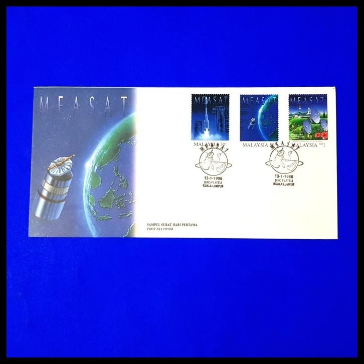 

TERMURAH PRANGKO MALAYSIA. FDC MEASAT, PELUNCURAN SATELIT PERTAMA MALAYSIA !!!!