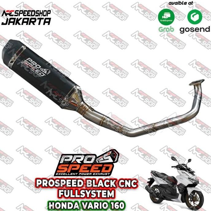 Knalpot Prospeed Black CNC Series Honda Vario 160 Fullsystem