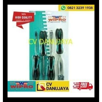 GRATIS ONGKIR PAHAT KAYU HANDLE FIBER CRV MODEL U SET 4 PCS SIZE 6MM - 24MM WIPRO 