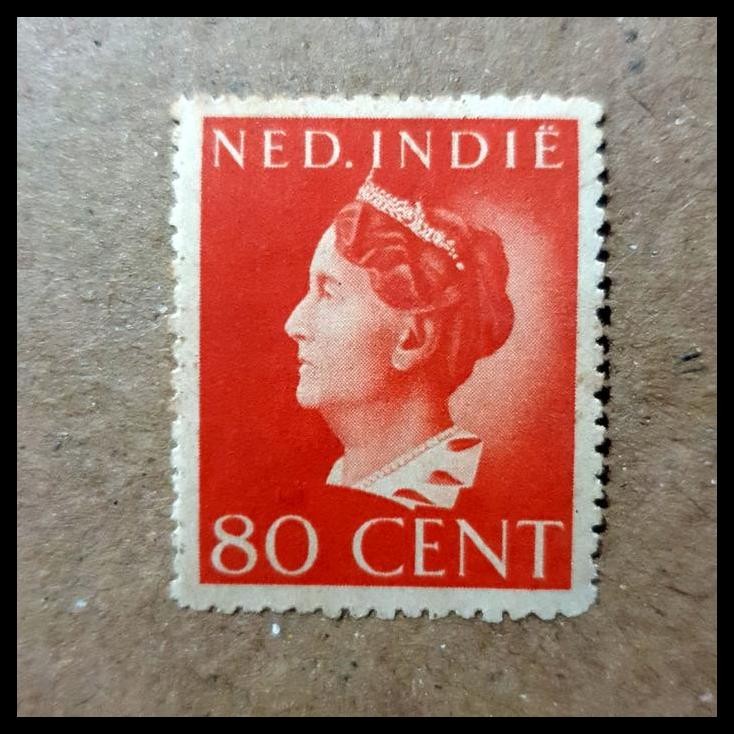 

TERBARU PRANGKO NED INDIE N-44. 1941. RATU WILHELMINA 80 CENT !!!!!!