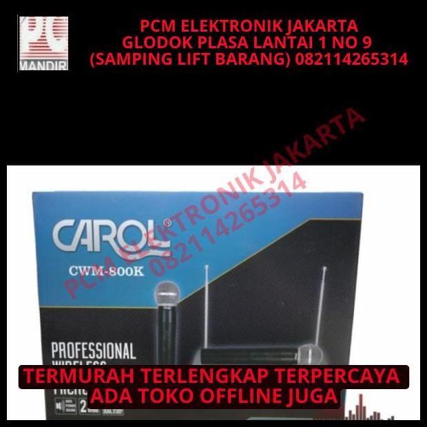 HOT DEAL MIC MICROPHONE MICROFON WIRELESS KUALITAS TAIWAN CAROL UHF CWM800K 