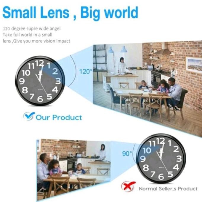 Cctv Wifi Camera Jam Dinding Hidden Spy Cam Kamera Keamanan Ip Camera