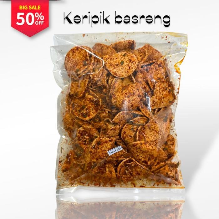 

Cri Keripik Basreng Pedas Daun Jeruk 250G Cemilan Food Snacks Kering Goreng