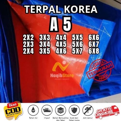Terpal Plastik A5 2x2 2x3 2x4 3x3 3x4 3x5 4x4 4x5 4x6 5x5 5x6 5x7 6x6 6x7 6x8 Meter Tenda Tebal Lipa