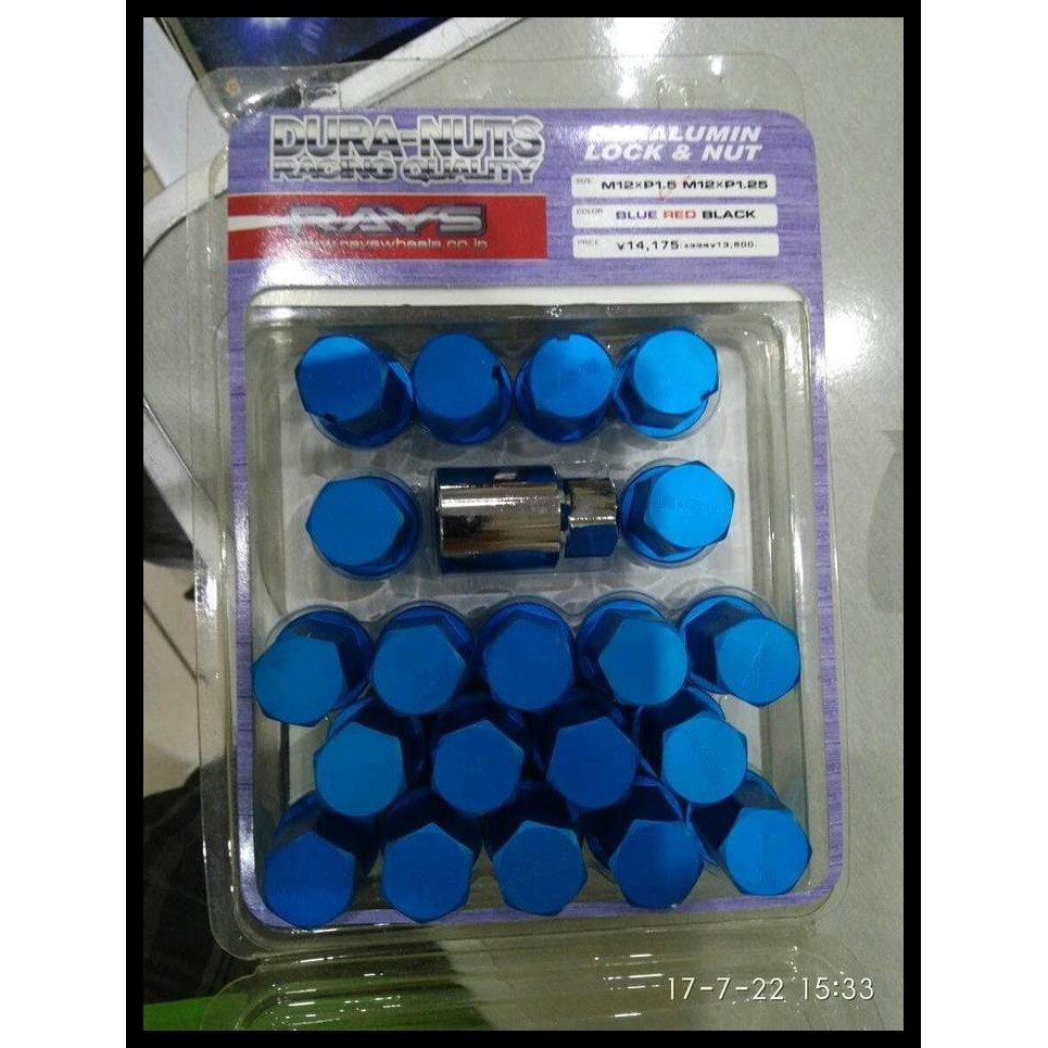 

TERMURAH RAYS DURA NUTS LOCK NUTS BIRU 1.5 !!!!!