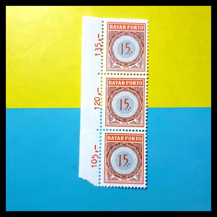 

DISKON PRANGKO INDONESIA 1976. BAJAR PORTO RP 15,- STRIP-3. HARGA KAT. 102K !!!!!!