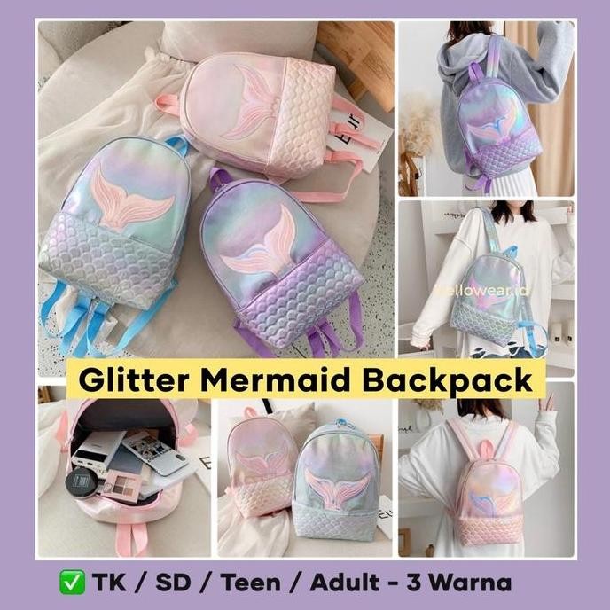 

Terjangkau Mermaid Backpack Kids School Bag Tas Ransel Anak Tk Sd Hologram Mermaid Glitter Bag Tas Sekolah Anak Tas Fashion Anak Perempuan Girl Bag Teen