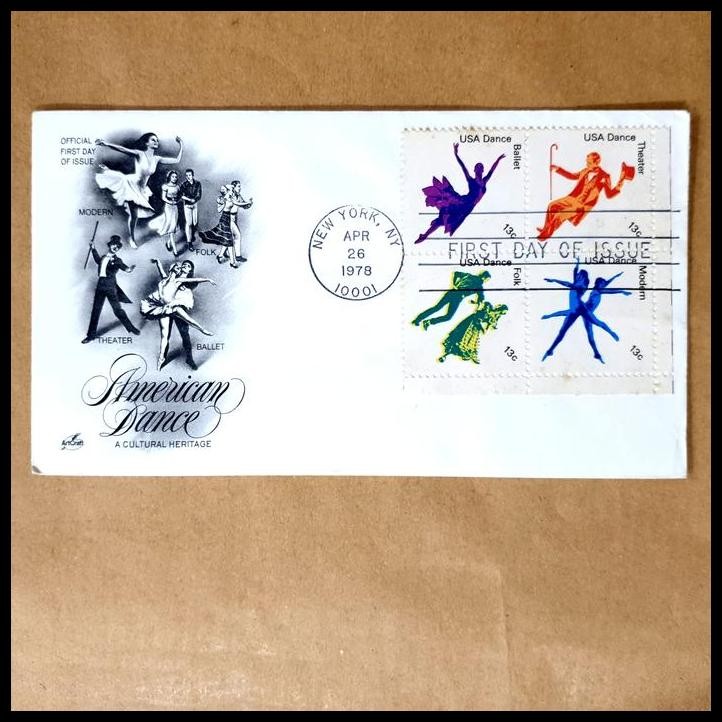 

DISKON PRANGKO AMERIKA. FDC AMERICAN DANCE A CULTURAL HERITAGE !!!!!!