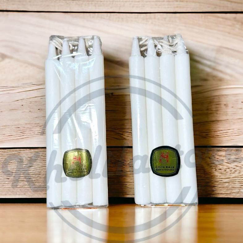 Lilin Putih Raja / Lilin Mati Lampu Isi 8 Batang (Kecil)