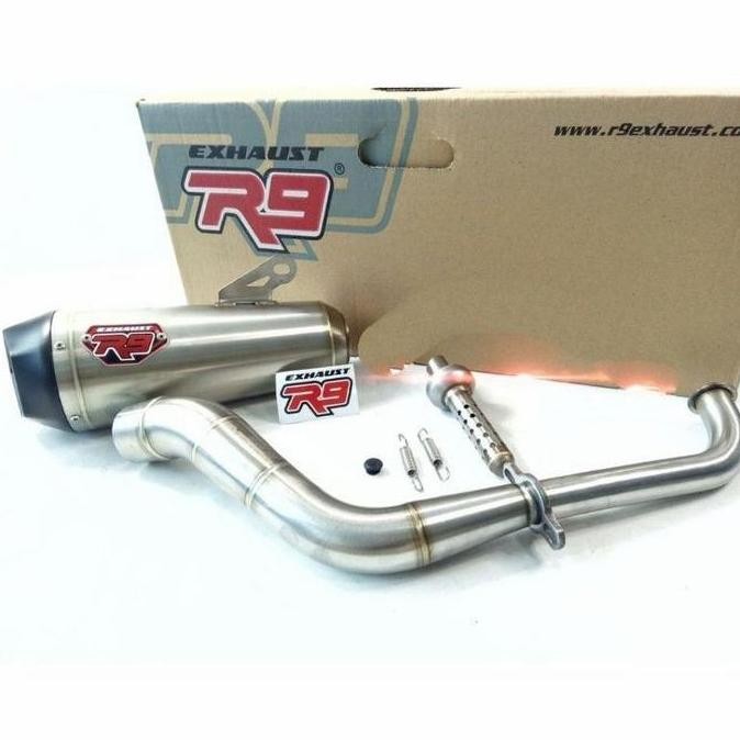Knalpot R9 Exhaust Series Yamaha New Aerox Connected - Silver