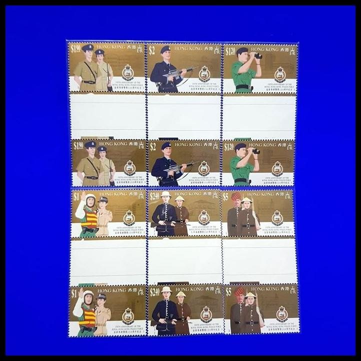 

DISKON PRANGKO/PERANGKO HONG KONG. HONG KONG POLICE FORCE PAIR DENGAN GUTTER !!