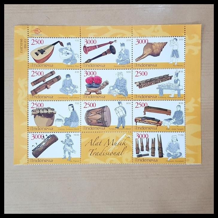 

TERMURAH PERANGKO/PRANGKO INDONESIA 2013. ALAT MUSIK TRADISIONAL. SET LENGKAP !!!