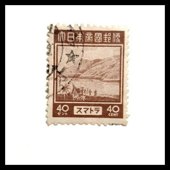 

GRATIS ONGKIR PRANGKO PEND. JEPANG DI SUMATRA. 40 CENT DANAU TOBA. USED !!