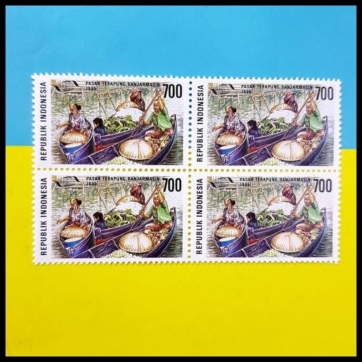 

DISKON PERANGKO/PRANGKO INDONESIA 1995. PASAR TERAPUNG, BANJARMASIN. BLOK-4 !!!!!