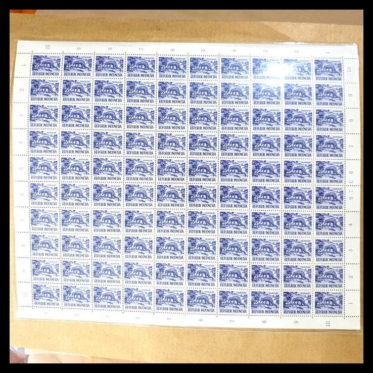

BEST DEAL PRANGKO INDONESIA. TRENGGILING 35 SEN FULLSHEET 100 PRANGKO (10 10) !!!