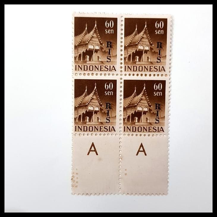 

TERBARU PRANGKO INDONESIA 1950. CETAK TINDIH RIS 60 SEN. BLOK-4 !!!