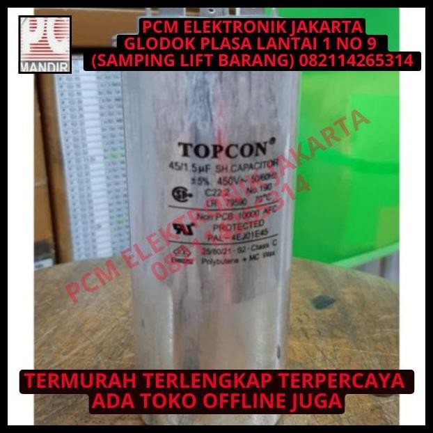 BEST DEAL KAPASITOR CAPAFITOR AC 40+15 UF 450 VAC TOPCON 40UF+15UF 450V 400V 