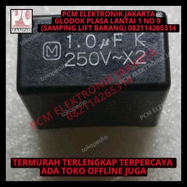 BEST DEAL KAPASITOR CAPACITOR MKT MKP KOTAK 1UF 1.0UF UF 250V MATSUSHITA HITAM 
