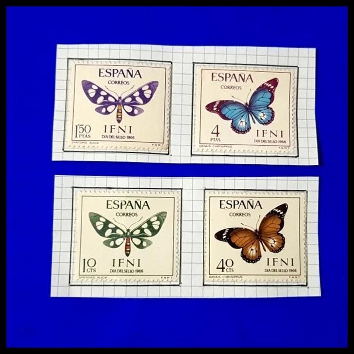 

DISKON PERANGKO/PRANGKO KUPU KUPU. SET (4V) 1966 DARI ESPANA/SPANYOL !!