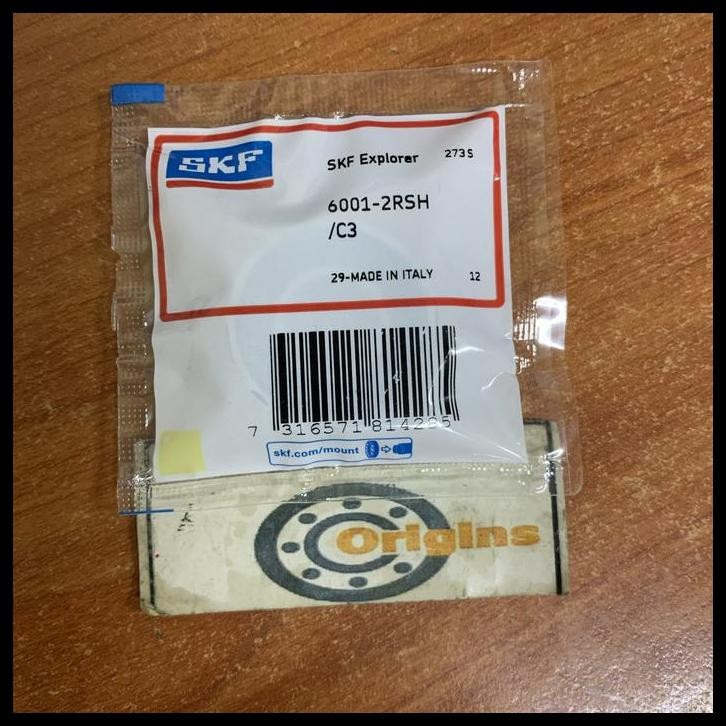 HOT DEAL BALL BEARING 6001 2RS C3 SKF ORIGINAL 6001-2RSH/C3