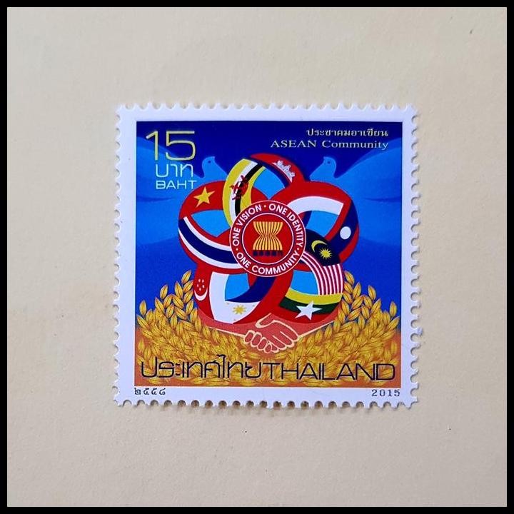 

TERMURAH PRANGKO THAILAND. JOINT ISSUE OF ASEAN COMMUNITY COMMEMORATIVE STAMP !!!!!!