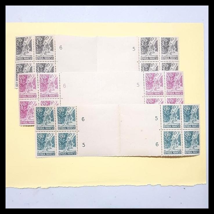 

TERMURAH PERANGKO/PRANGKO INDONESIA 1953. KSATRIA (3V) BLOK-8 GUTTER. ISTIMEWA !!!!